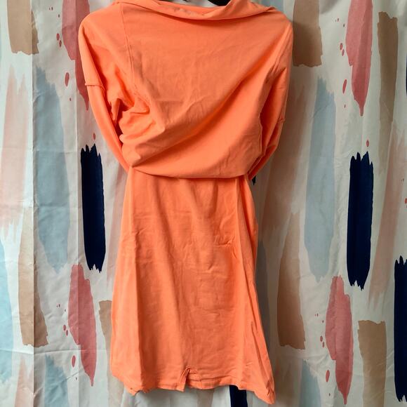 Free People Movement Bright Orange Hot Shot Mini Dress Romper Size Large - Picture 6 of 12